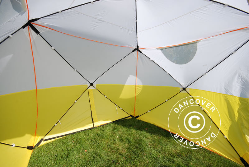 Work tent, FleXshelter Basic+, 3x3x2 m, Flame-retardant, Yellow/White