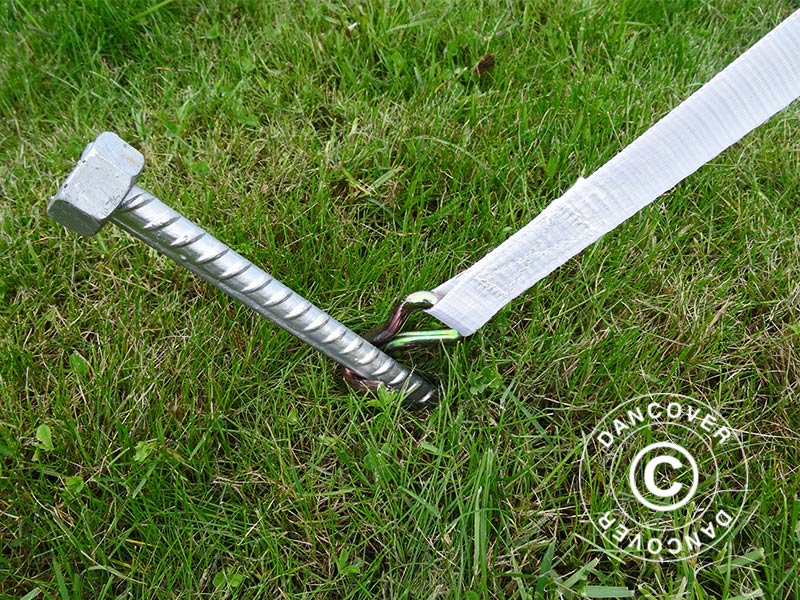 Storm straps, White, 4 pcs.