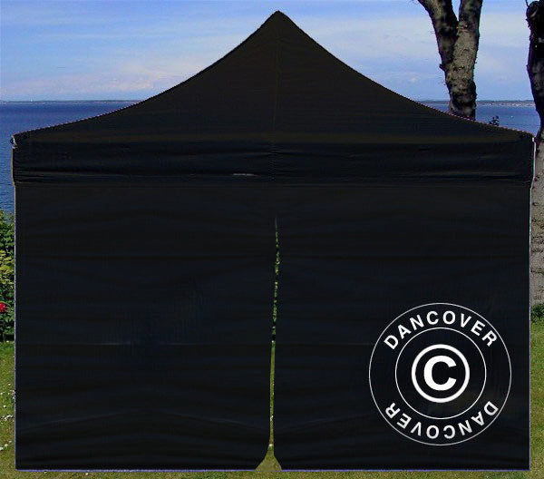 Sidewall w/zipper for FleXtents 2x2 m, 2 m, Black