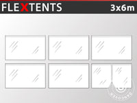 Sidewall kit for Pop up gazebo FleXtents 3x6 m, Clear