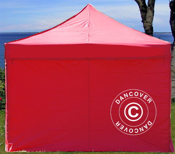 Sidewall kit for Pop up gazebo FleXtents 3x6 m, Red