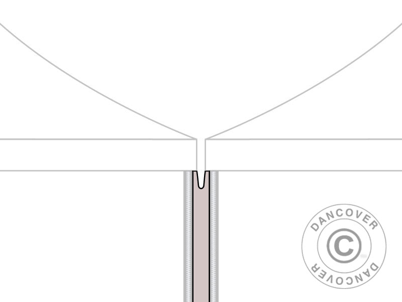 Infill joint panels for FleXtents® PRO pop-up gazebo 4 m series, Latte, 2 pcs.