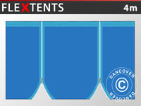 Sidewall w/zippers for FleXtents, 4 m, Blue