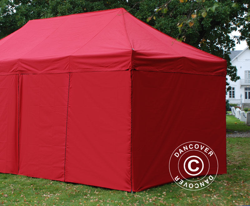 Sidewall w/zipper for FleXtents, 4 m, Red