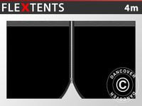 Sidewall w/zipper for FleXtents, 4 m, Black