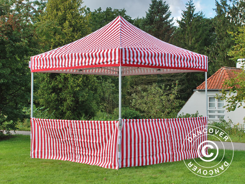 Half sidewall for FleXtents PRO, 4 m, Striped