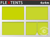 Sidewall kit for Pop up gazebo FleXtents 4x4 m, Neon yellow/green