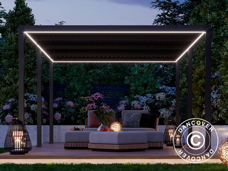 LED light strip for San Pablo pergola 4x5.8 m, 6 pcs., Warm white