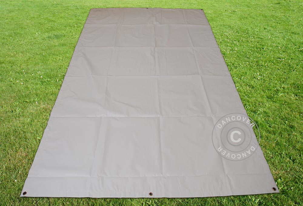 Tarpaulin, ground cover, 4.5x6.5 m PVC, Grey