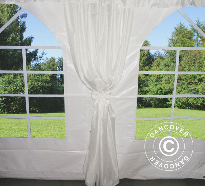 Marquee lining and leg curtain pack, White, for 4x6 m marquee SEMI PRO Plus