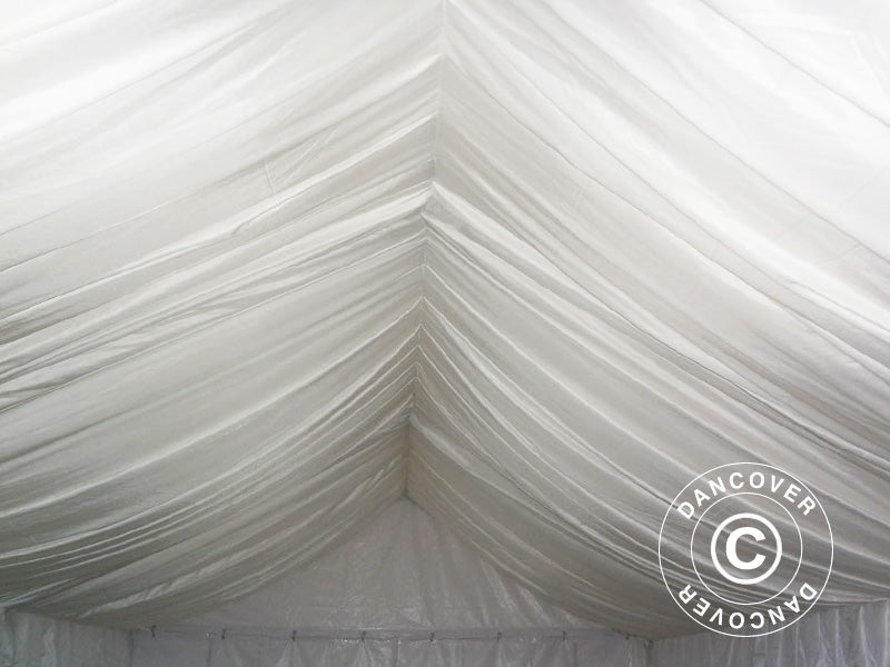 Marquee lining and leg curtain pack, White, for 5x8 m marquee SEMI PRO Plus