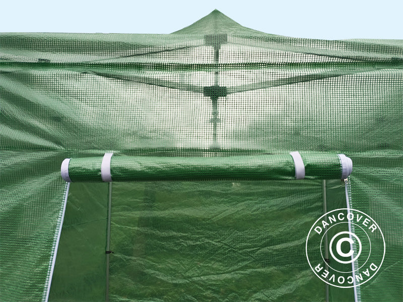 Cover for FleX Greenhouse, 2x2 m, PE, Transparent/Green