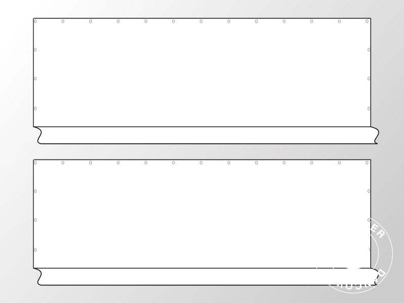 Sidewalls w/o windows for marquee PLUS 10 m, 2 pcs, White
