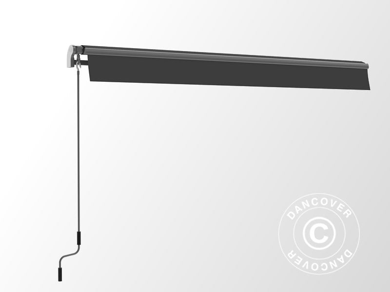 Awning w/Crank handle, 2.95x2 m, Grey/Grey Frame