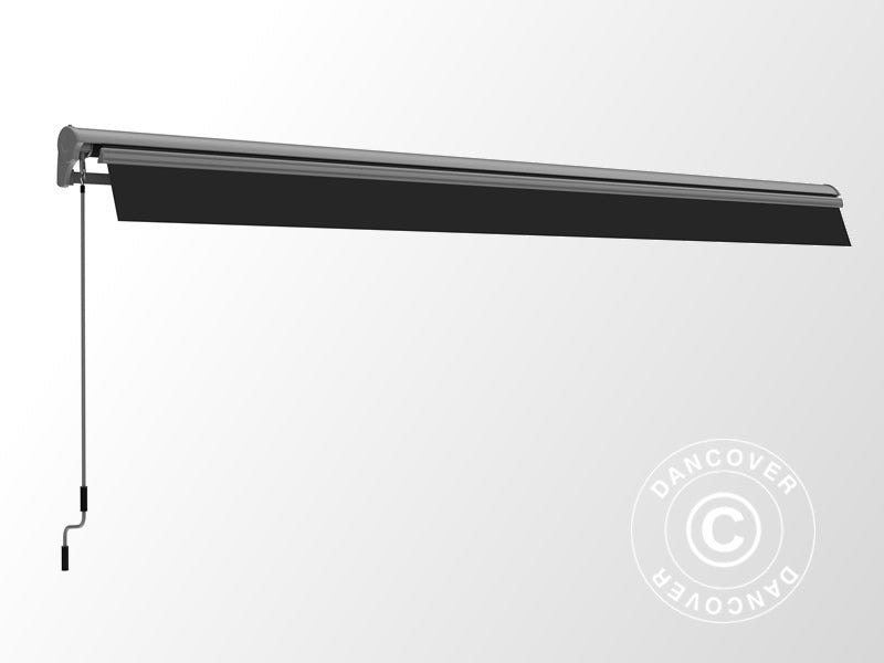 Awning w/Remote Control, 3.95x3 m, Grey/Grey Frame