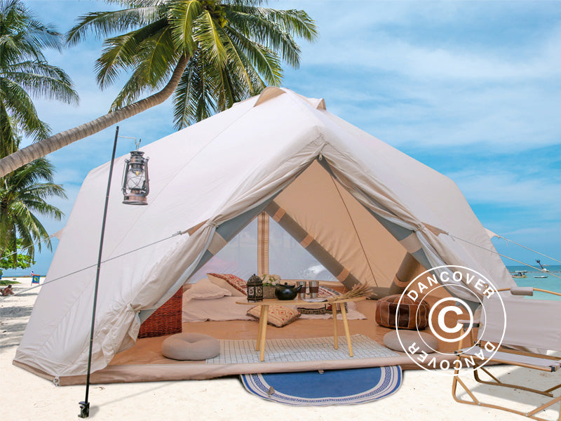 Glamping tent, inflatable, TentZing®, 4x4m, 5 Persons, Sand