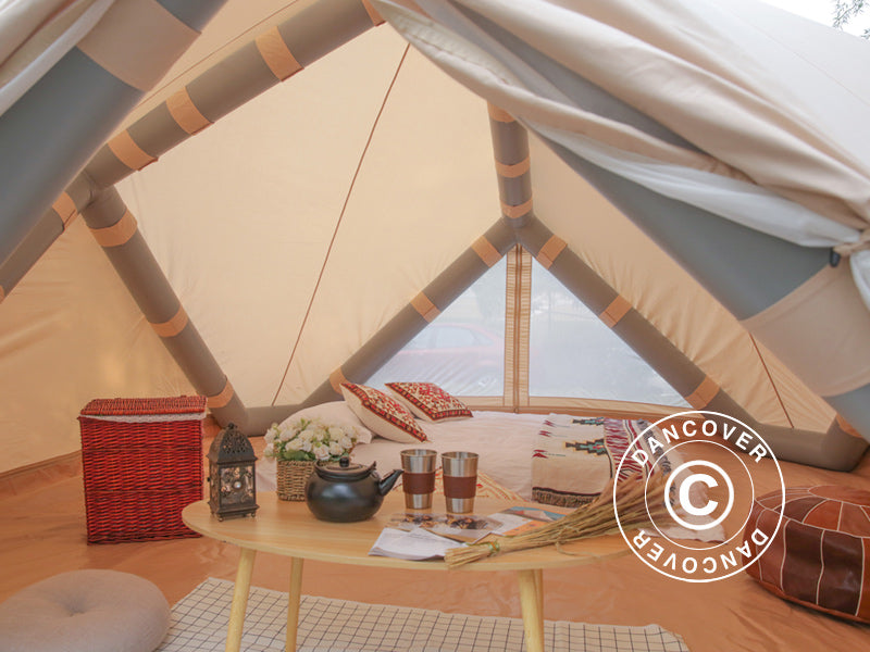 Glamping tent, inflatable, TentZing®, 4x4m, 5 Persons, Sand