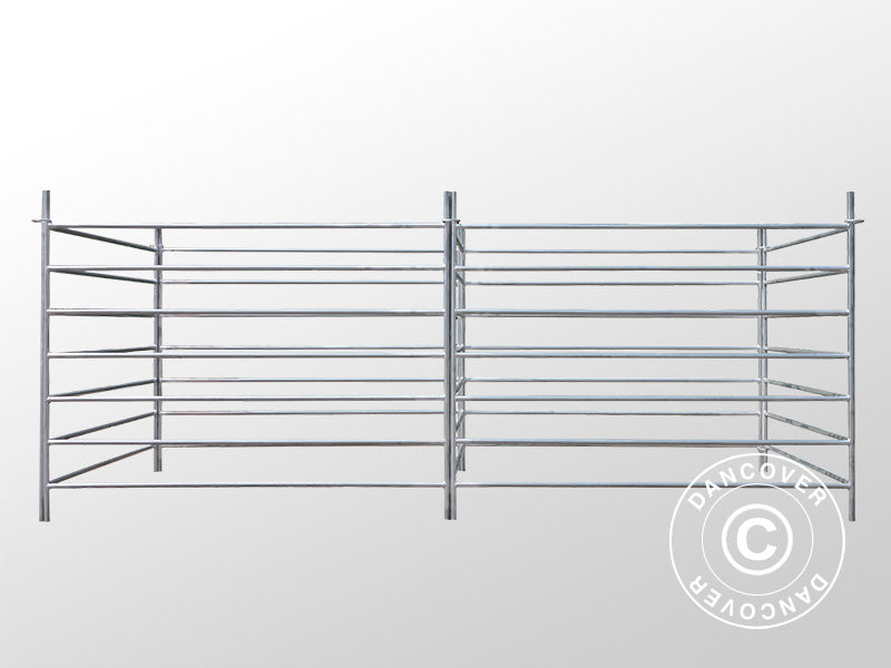 Animal enclosure, 1.5x1.22 m, 8 pcs., Silver