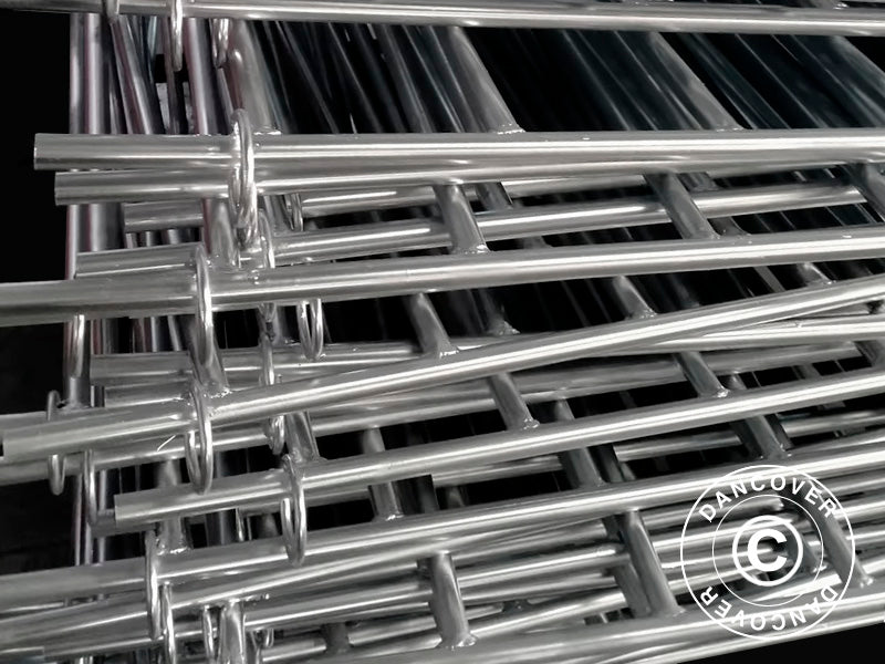 Animal enclosure, 1.5x1.22 m, 8 pcs., Silver