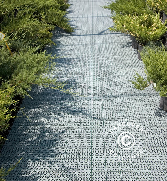 Plastic flooring Basic, Multiplate, Grey, 1.23  m² (4 pcs.)