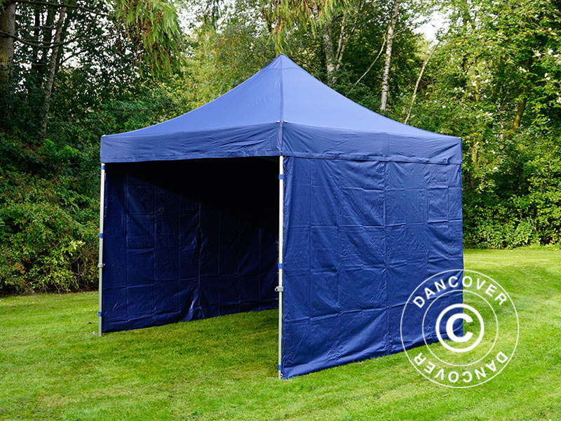Pop up gazebo FleXtents PRO 3x3 m Dark blue, incl. 4 sidewalls