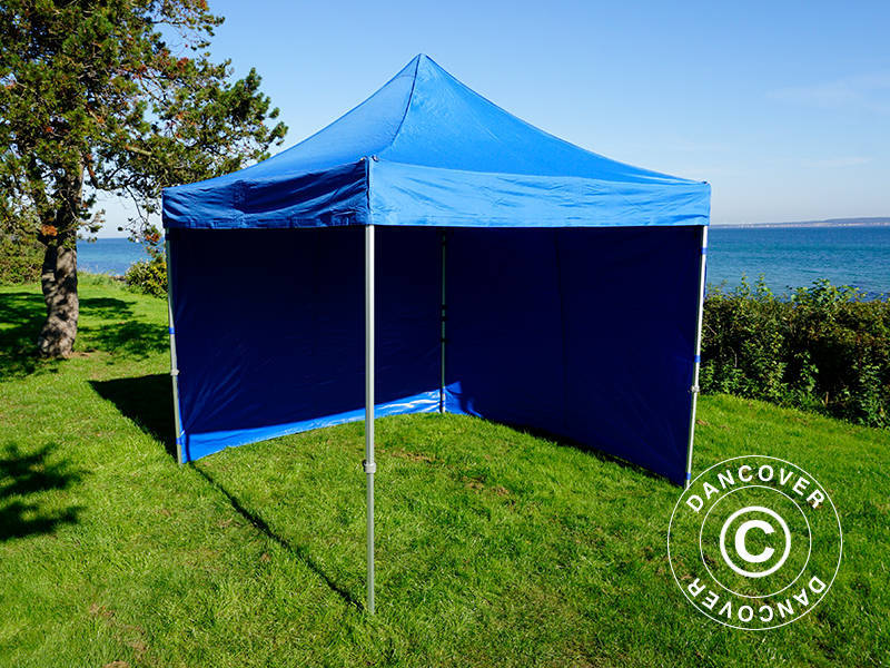 Pop up gazebo FleXtents PRO 3x3 m Blue, incl. 4 sidewalls