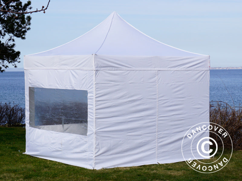Pop up gazebo FleXtents PRO 3x3 m White, incl. 4 sidewalls