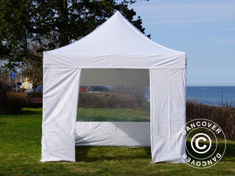 Pop up gazebo FleXtents PRO 3x3 m White, incl. 4 sidewalls