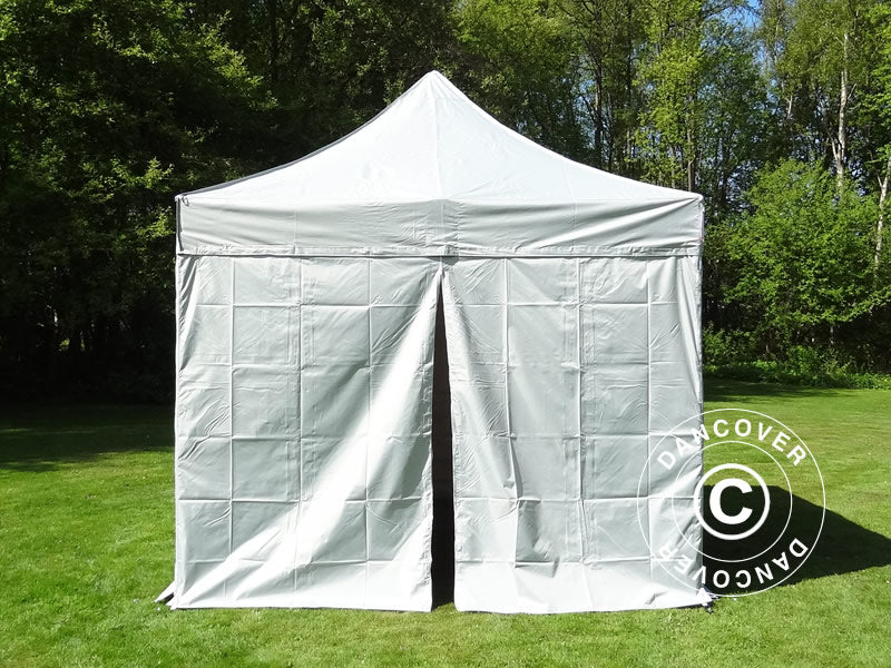 Pop up gazebo FleXtents PRO 3x3 m Silver, incl. 4 sidewalls