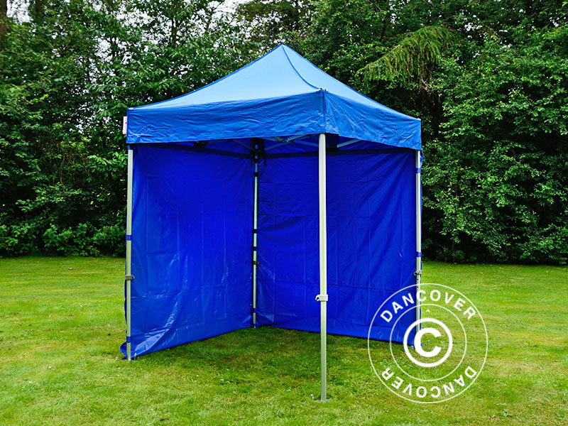Pop up gazebo FleXtents PRO 2x2 m Blue, incl. 4 sidewalls