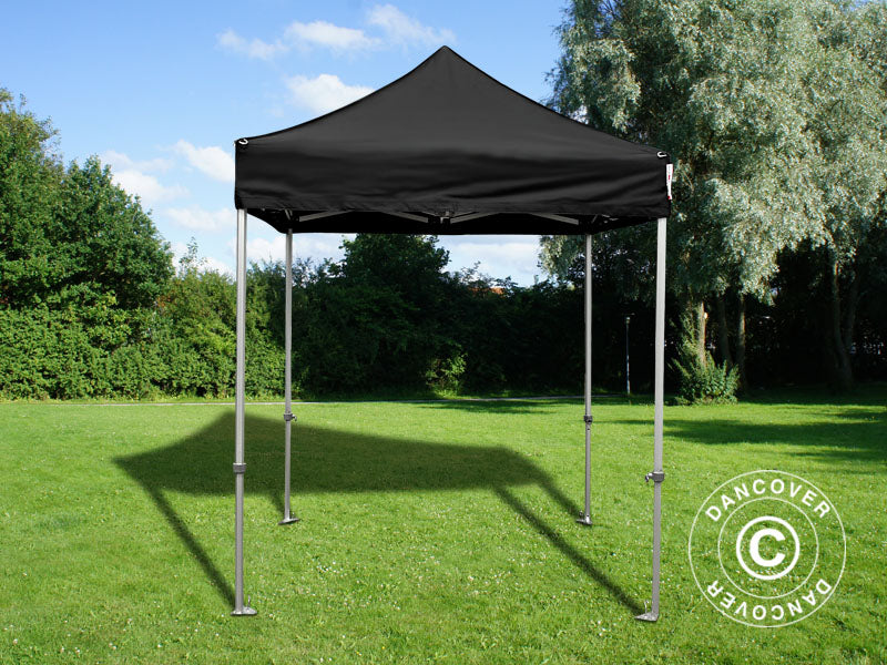 Pop up gazebo FleXtents PRO 2x2 m Black, incl. 4 sidewalls