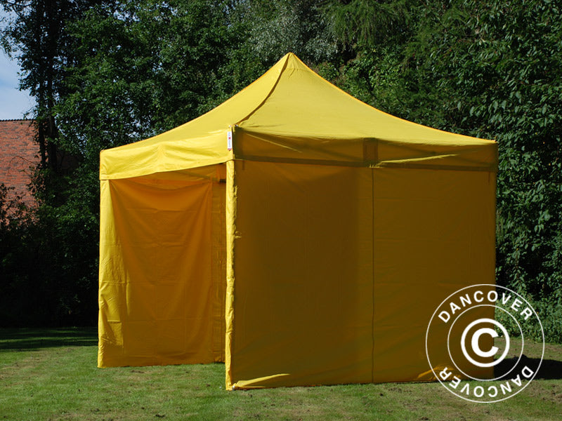 Pop up gazebo FleXtents PRO 3x3 m Yellow, incl. 4 sidewalls