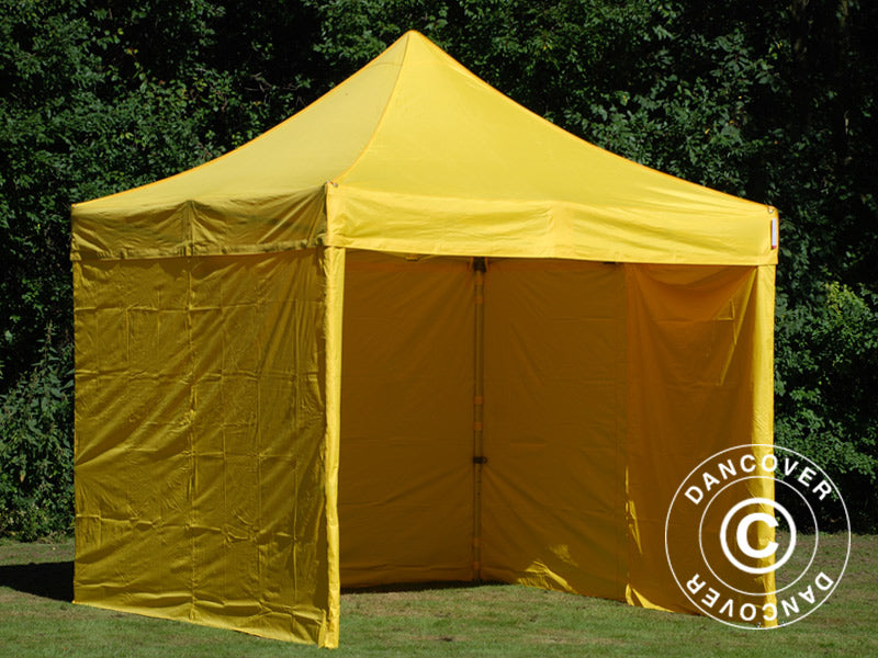 Pop up gazebo FleXtents PRO 3x3 m Yellow, incl. 4 sidewalls
