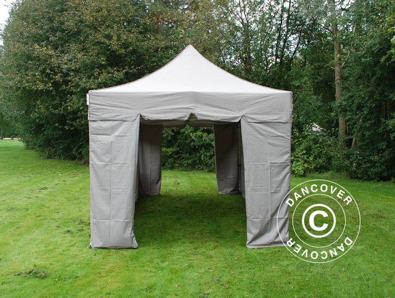 Pop up gazebo FleXtents PRO "Peaked" 3x6 m Latte, incl. 6 sidewalls