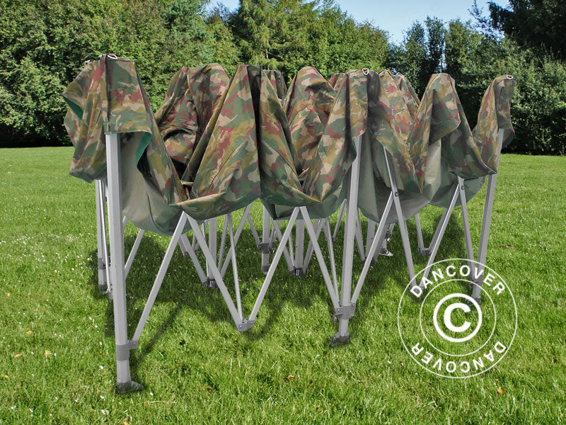 Pop up gazebo FleXtents PRO 3x6 m Camouflage/Military, incl. 6 sidewalls