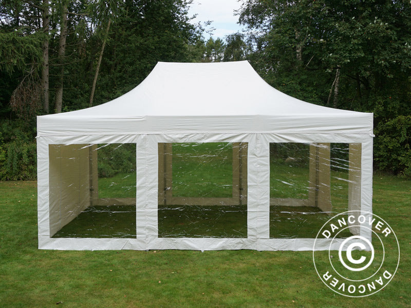 Pop up Gazebo FleXtents Xtreme 50 Heavy Duty 4x6 m White, incl. 8 sidewalls