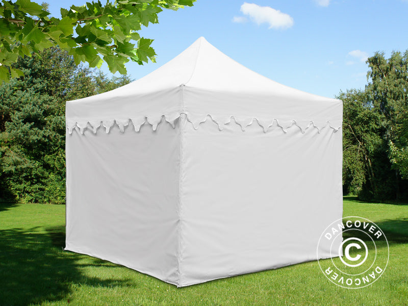 Pop up gazebo FleXtents PRO "Morocco" 3x3 m White, incl. 4 sidewalls
