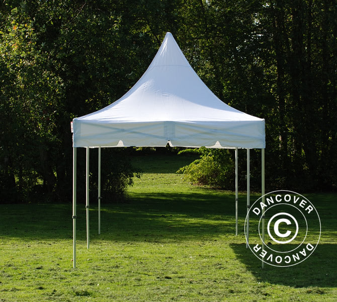 Pop up gazebo FleXtents PRO Peak Pagoda 3x6 m White, Incl. 6 sidewalls
