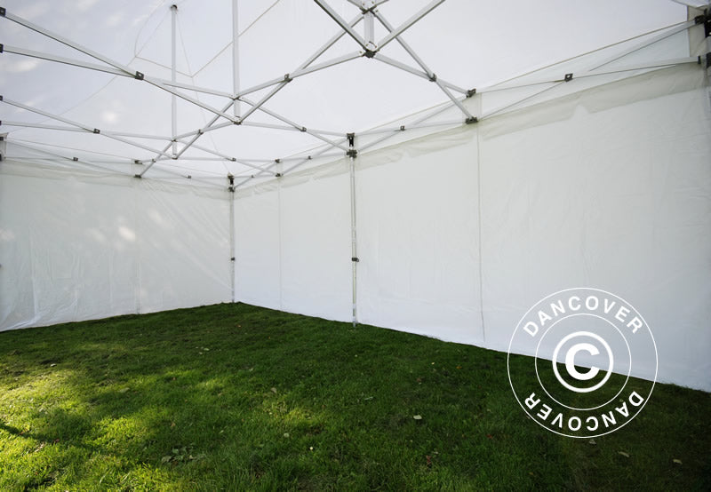 Pop up gazebo FleXtents PRO Peak Pagoda 3x6 m White, Incl. 6 sidewalls