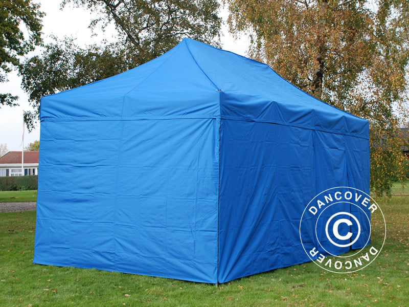 Pop up gazebo FleXtents PRO 3x6 m Blue, incl. 6 sidewalls