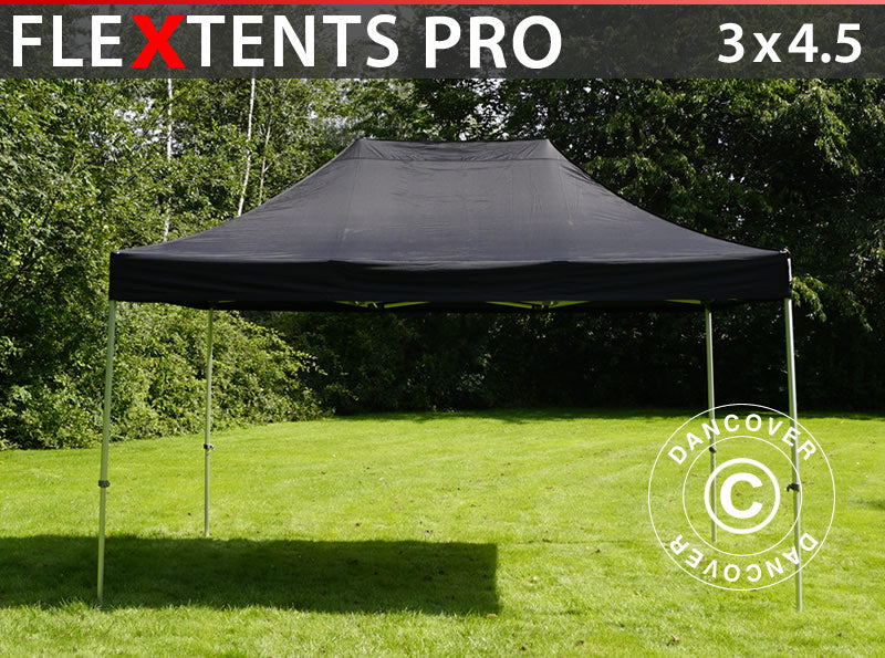 Pop up gazebo FleXtents PRO 3x4.5 m Black