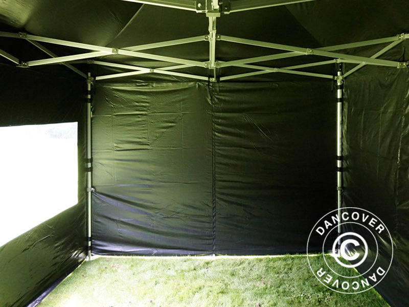 Pop up gazebo FleXtents PRO 3x4.5 m Black, incl. 4 sidewalls