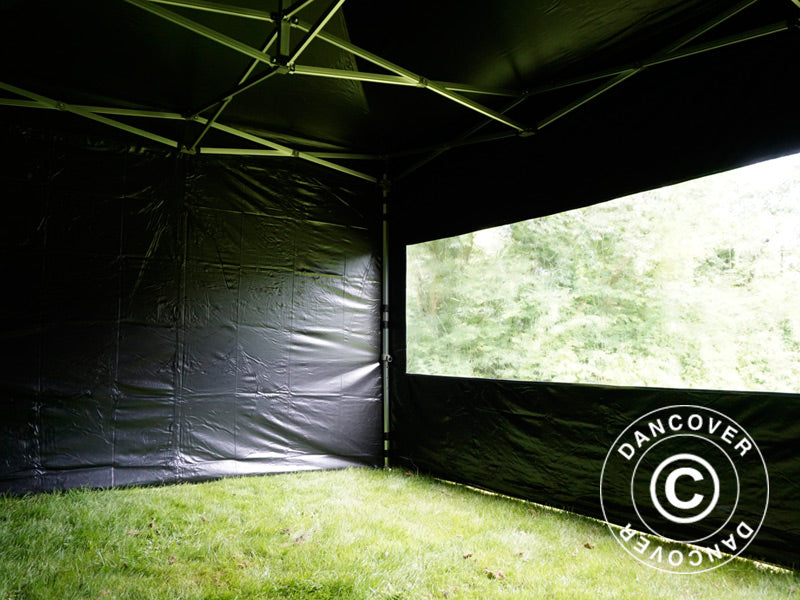 Pop up gazebo FleXtents PRO 3x4.5 m Black, incl. 4 sidewalls