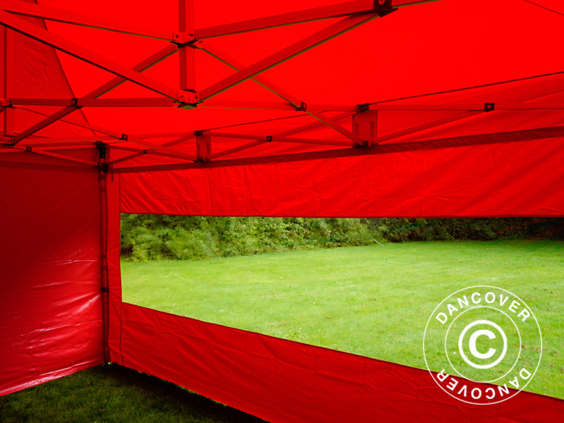 Pop up gazebo FleXtents PRO 3x4.5 m Red, incl. 4 sidewalls