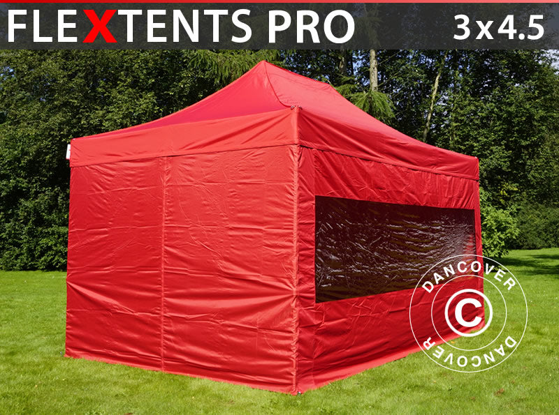 Flext. Pro 3x4,5m Red Top Frame & Sidewalls GL