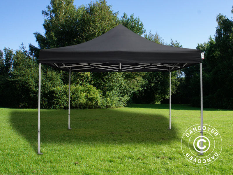 Pop up gazebo FleXtents PRO 4x4 m Black, incl. 4 sidewalls
