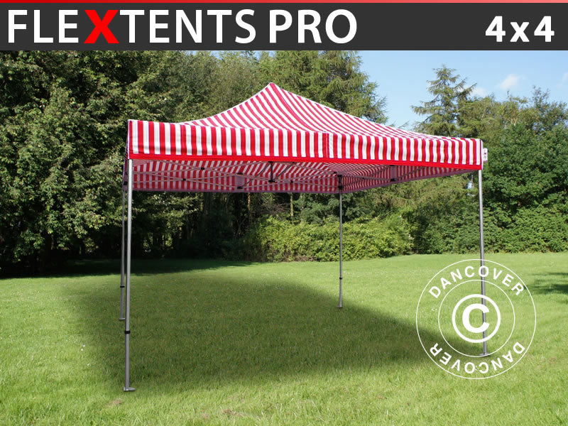 Pop up gazebo FleXtents PRO 4x4 m Striped
