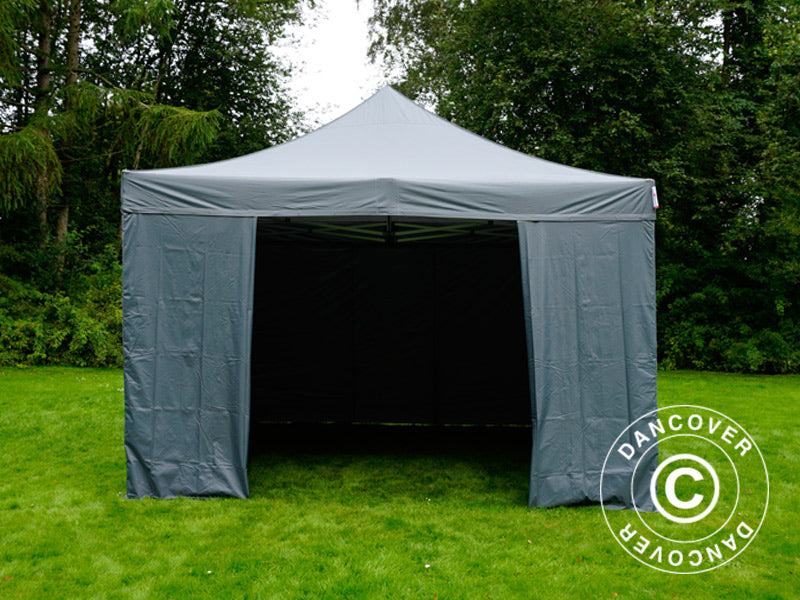 Pop up gazebo FleXtents Xtreme 50 4x4 m Grey, incl. 4 sidewalls