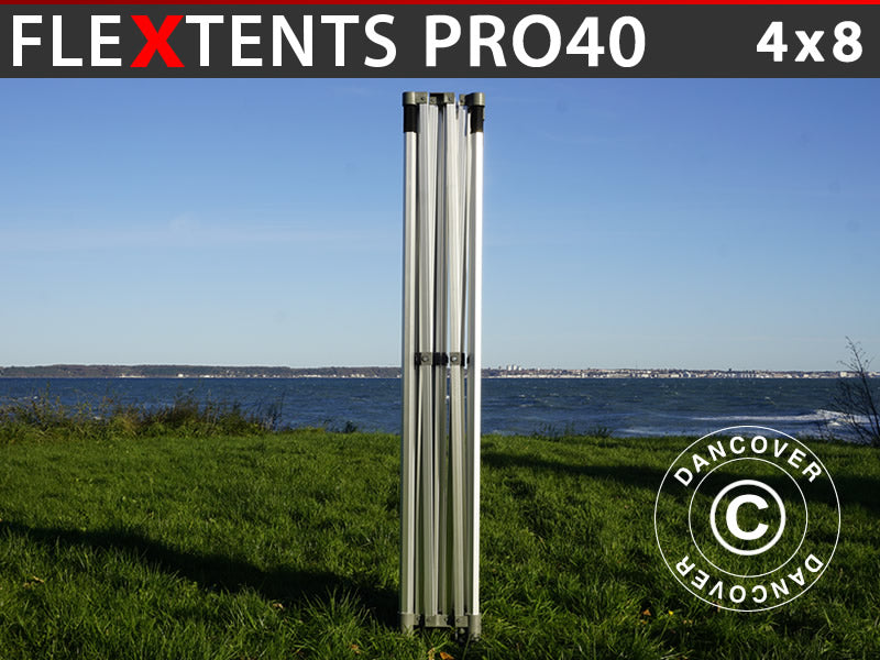 Aluminium frame for pop up gazebo FleXtents PRO 4x8 m, 6 legs, 40 mm