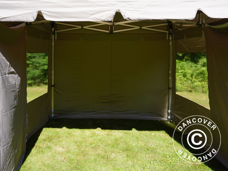 Pop up gazebo FleXtents PRO Peak Pagoda 3x3 m Latte, incl. 4 sidewalls